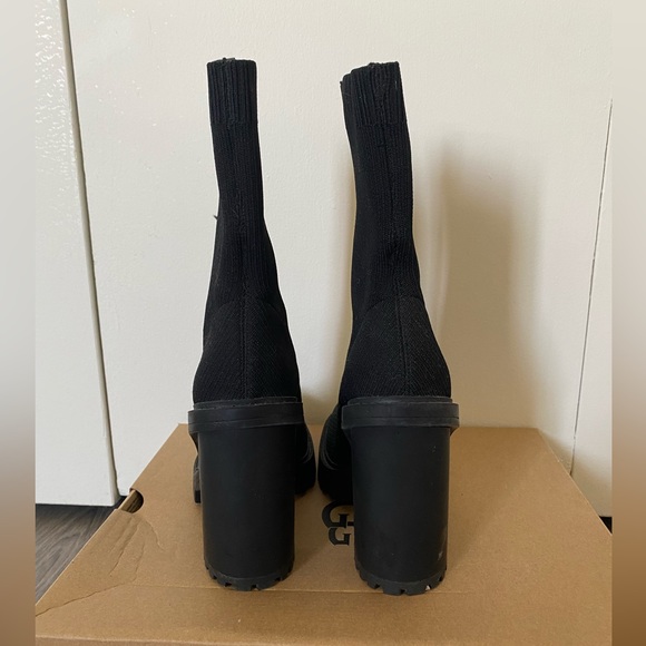 Zara Black Jersey Heeled Boots - Picture 5 of 5